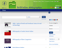 Tablet Screenshot of bibliographies.brillonline.com